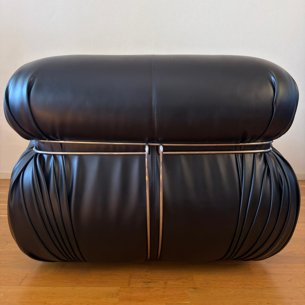 Scarpa-style Soriana lounge, tufted leather